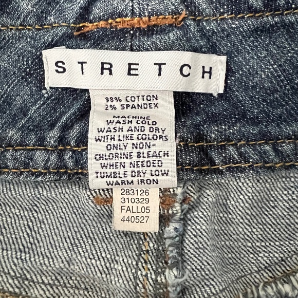 VTG Gap Stonewash Denim Stretch Mini Skirt Sz 8 - Picture 6 of 7